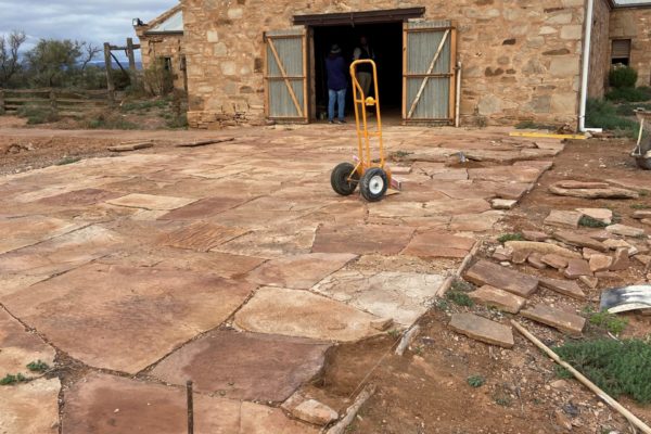 Woolshed paving works June 22